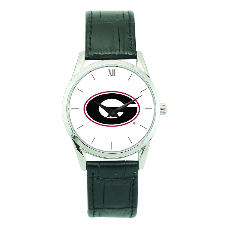 Unisex Silver Georgia Bulldogs Stainless Steel Wristwatch