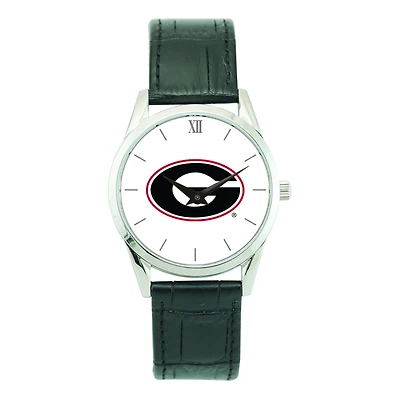 Unisex Silver Georgia Bulldogs Stainless Steel Wristwatch