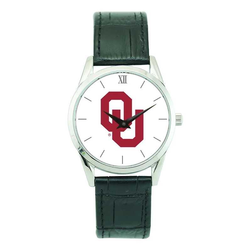 Unisex Silver Oklahoma Sooners Stainless Steel Wristwatch