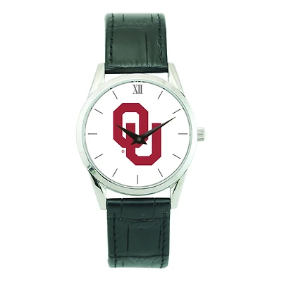 Unisex Silver Oklahoma Sooners Stainless Steel Wristwatch