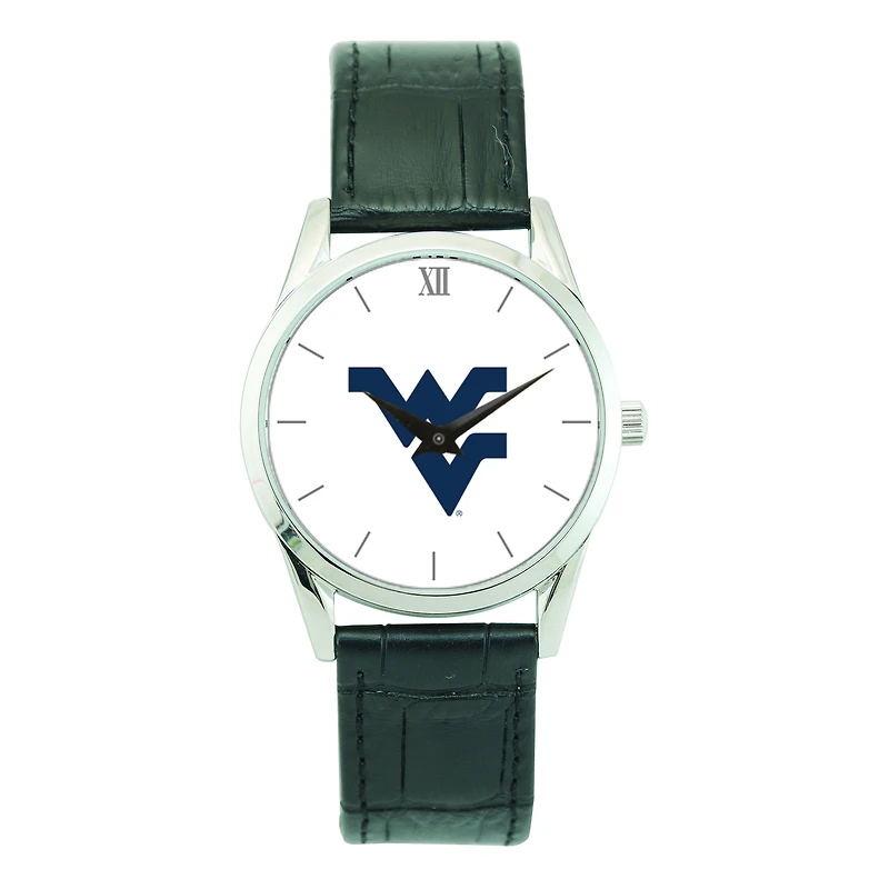 Unisex Silver West Virginia Mountaineers Stainless Steel Wristwatch