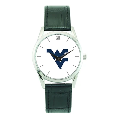 Unisex Silver West Virginia Mountaineers Stainless Steel Wristwatch