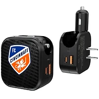 FC Cincinnati Text Backdrop Design USB Charger