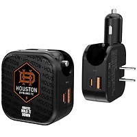 Houston Dynamo FC Text Backdrop Design USB Charger