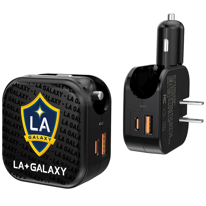 LA Galaxy Text Backdrop Design USB Charger