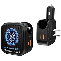 New York City FC Text Backdrop Design USB Charger