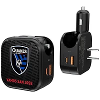 San Jose Earthquakes Text Backdrop Design USB Charger
