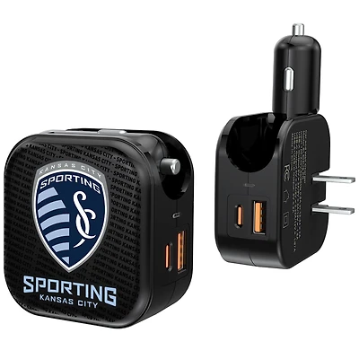 Sporting Kansas City Text Backdrop Design USB Charger