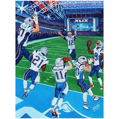 New England Patriots Deacon Jones Foundation Super Bowl XLIX 24'' x 36'' Fine Art Printed Canvas by Edgar Brown