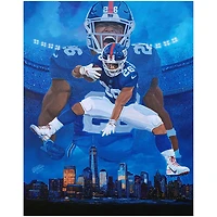 Saquon Barkley New York Giants "Sky's the Limit" Deacon Jones Foundation 24'' x 32'' Fine Art Print by Edgar Brown