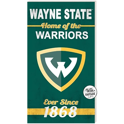 Wayne State Warriors 11" x 20" Indoor/Outdoor Home Of The Sign