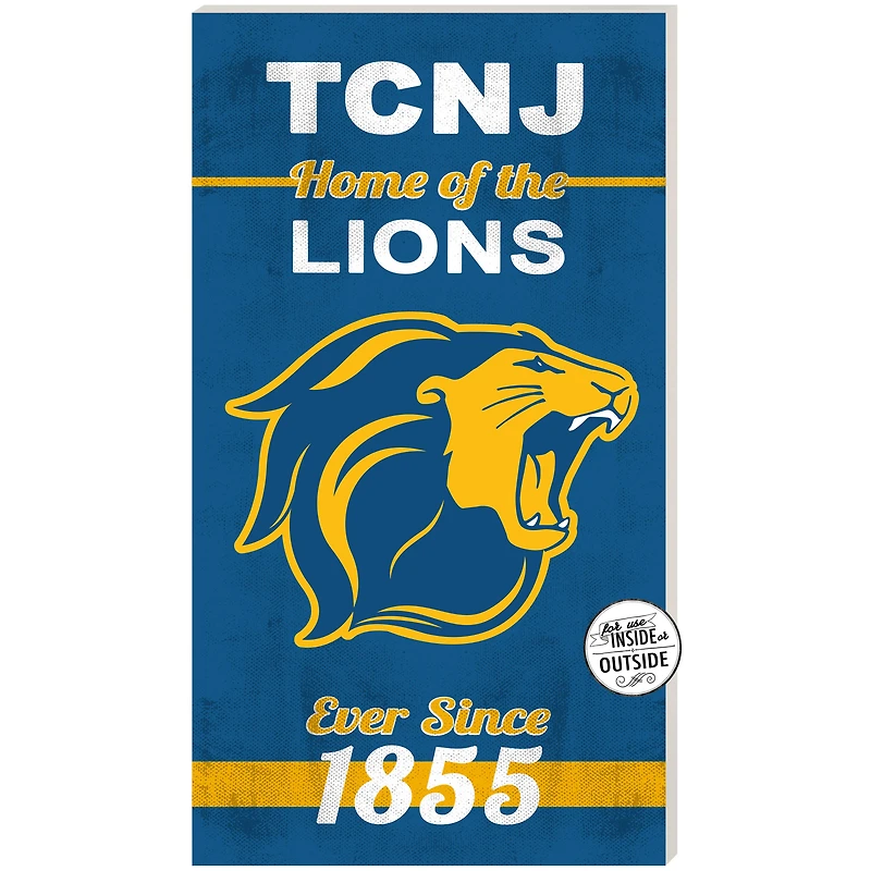 College of New Jersey Lions 11" x 20" Indoor/Outdoor Home Of The Sign