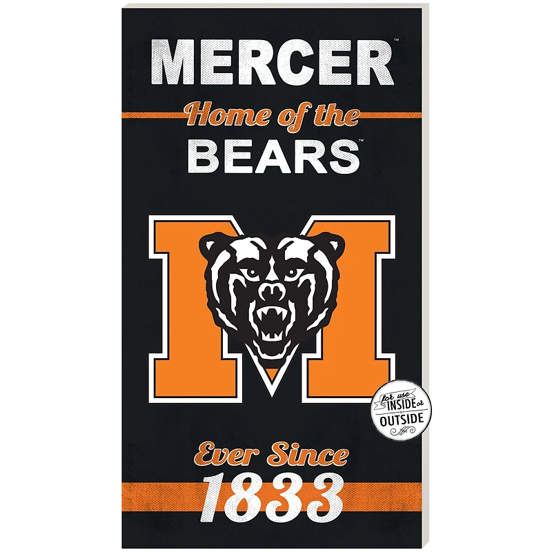 Mercer Bears 11" x 20" Indoor/Outdoor Home Of The Sign
