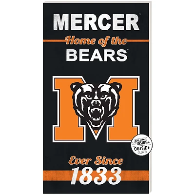 Mercer Bears 11" x 20" Indoor/Outdoor Home Of The Sign