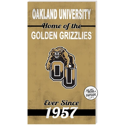 Oakland Golden Grizzlies 11" x 20" Indoor/Outdoor Home Of The Sign