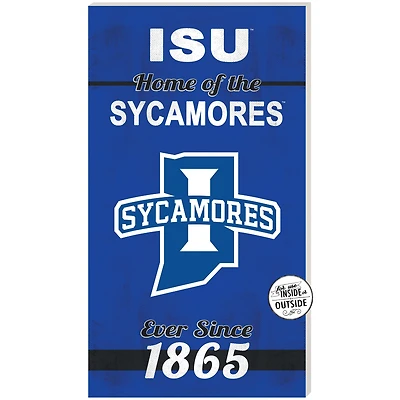 Indiana State Sycamores 11" x 20" Indoor/Outdoor Home Of The Sign