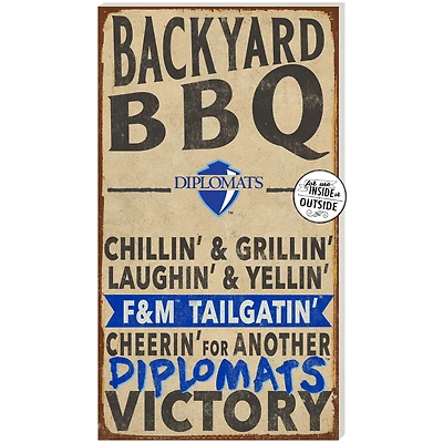 Franklin & Marshall Diplomats 11" x 20" Indoor/Outdoor BBQ Sign