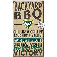 Wayne State Warriors 11" x 20" Indoor/Outdoor BBQ Sign