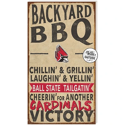 Ball State Cardinals 11" x 20" Indoor/Outdoor BBQ Sign