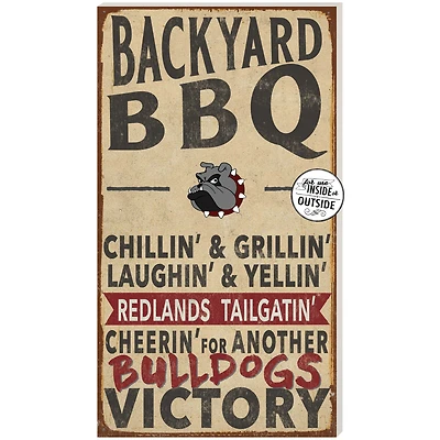 University of Redlands Bulldogs 11" x 20" Indoor/Outdoor BBQ Sign