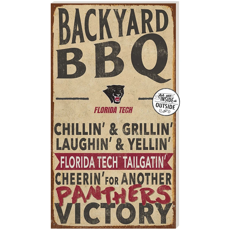 Florida Tech Panthers 11" x 20" Indoor/Outdoor BBQ Sign