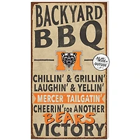 Mercer Bears 11" x 20" Indoor/Outdoor BBQ Sign