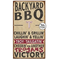Troy University Trojans 11" x 20" Indoor/Outdoor BBQ Sign