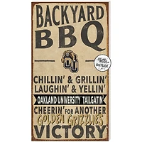 Oakland Golden Grizzlies 11" x 20" Indoor/Outdoor BBQ Sign