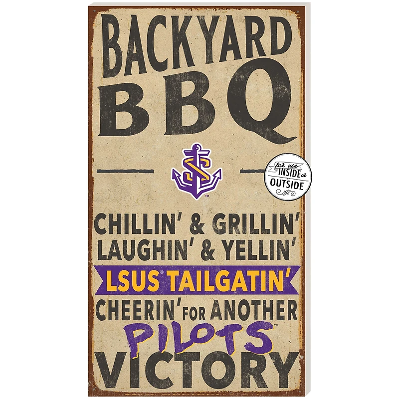 LSU Shreveport Pilots 11" x 20" Indoor/Outdoor BBQ Sign