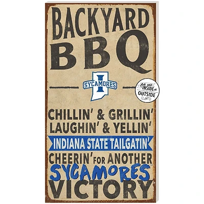 Indiana State Sycamores 11" x 20" Indoor/Outdoor BBQ Sign