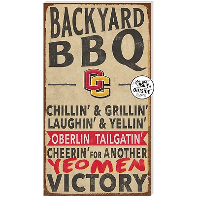 Oberlin Yeomen 11" x 20" Indoor/Outdoor BBQ Sign