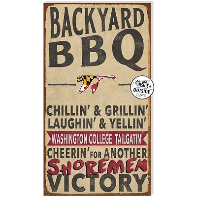 Washington College Shoremen 11" x 20" Indoor/Outdoor BBQ Sign