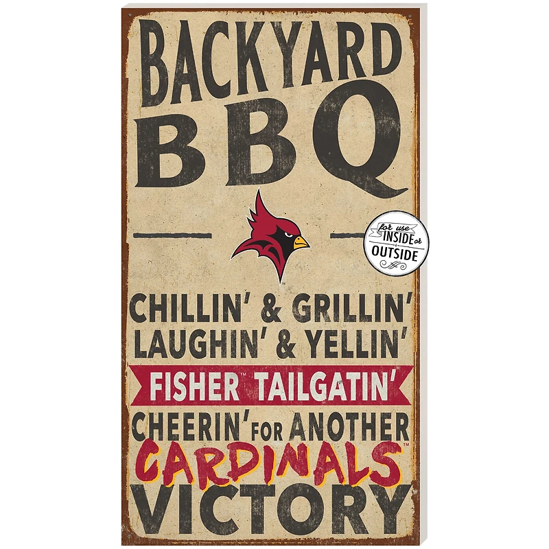St. John Fisher Cardinals 11" x 20" Indoor/Outdoor BBQ Sign