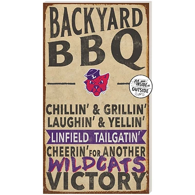 Linfield Wildcats 11" x 20" Indoor/Outdoor BBQ Sign