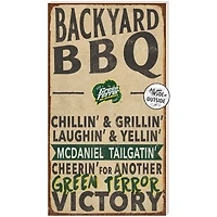 McDaniel Green Terror 11" x 20" Indoor/Outdoor BBQ Sign