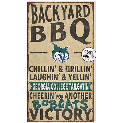 Georgia College Bobcats 11" x 20" Indoor/Outdoor BBQ Sign