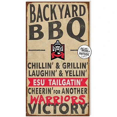 East Stroudsburg Warriors 11" x 20" Indoor/Outdoor BBQ Sign