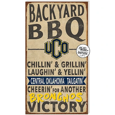 Central Oklahoma Bronchos 11" x 20" Indoor/Outdoor BBQ Sign