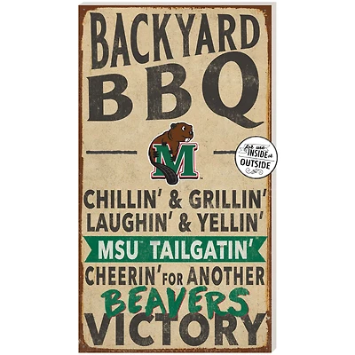 Minot State Beavers 11" x 20" Indoor/Outdoor BBQ Sign