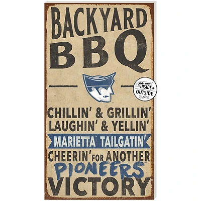 Marietta College Pioneers 11" x 20" Indoor/Outdoor BBQ Sign