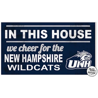 New Hampshire Wildcats 11" x 20" Indoor/Outdoor In This House Sign