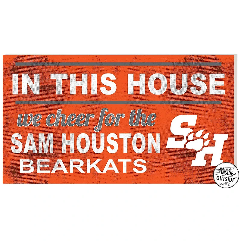 Sam Houston State Bearkats 11" x 20" Indoor/Outdoor In This House Sign