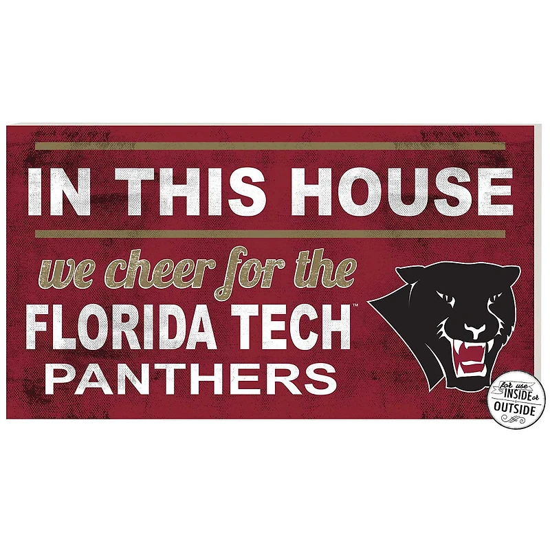 Florida Tech Panthers 11" x 20" Indoor/Outdoor In This House Sign