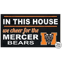 Mercer Bears 11" x 20" Indoor/Outdoor In This House Sign