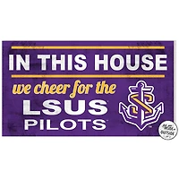 LSU Shreveport Pilots 11" x 20" Indoor/Outdoor In This House Sign
