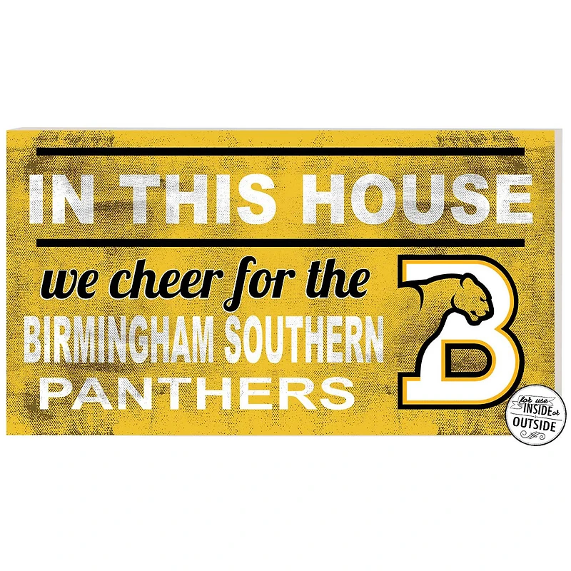 Birmingham-Southern Panthers 11" x 20" Indoor/Outdoor In This House Sign