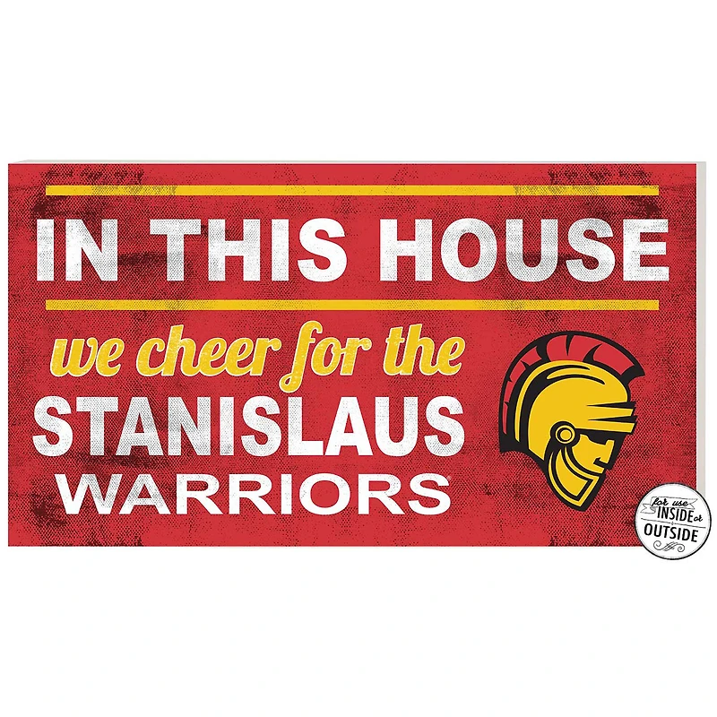 Cal State Stanislaus Warriors 11" x 20" Indoor/Outdoor In This House Sign