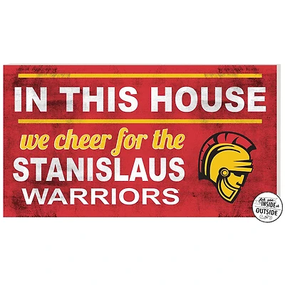 Cal State Stanislaus Warriors 11" x 20" Indoor/Outdoor In This House Sign
