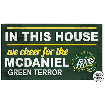 McDaniel Green Terror 11" x 20" Indoor/Outdoor In This House Sign