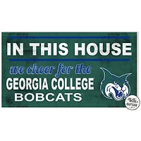Georgia College Bobcats 11" x 20" Indoor/Outdoor In This House Sign
